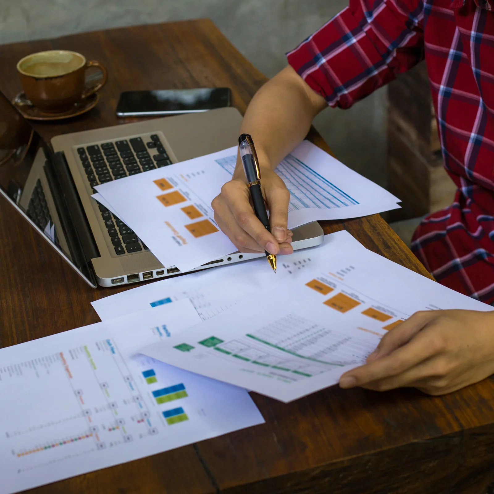 Person planning website structure